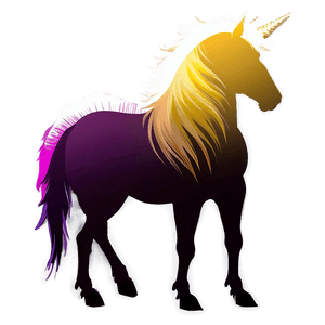 Minimalist Unicorn Silhouette PNG nhq34 PNG