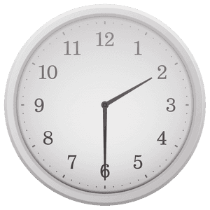Minimalist Wall Clock Design PNG