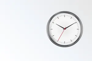 Minimalist Wall Clock Design PNG Image