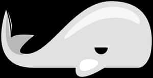 Minimalist Whale Graphic PNG with transparent background