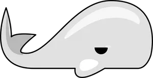 Minimalist Whale Graphic PNG Image