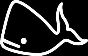 Minimalist Whale Icon PNG image with transparent background