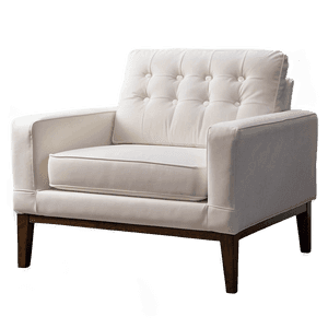 Minimalist White Armchair PNG nbj54 PNG with transparent background