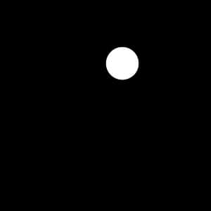 Minimalist White Circleon Black Background PNG image with transparent background