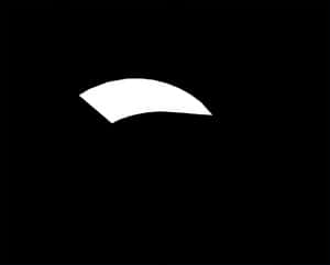 Minimalist White Pillow Black Background PNG with transparent background