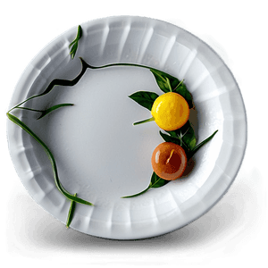 Minimalist White Plate Design PNG 84 PNG