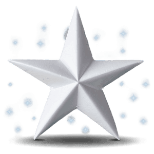 Minimalist White Star Image PNG cku PNG