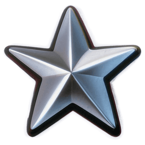 Minimalist White Star Image PNG wiv PNG