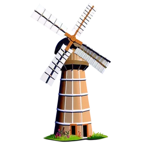 Minimalist Windmill Design Png Psy83 PNG Image