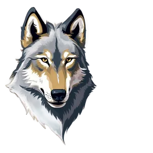 Minimalist Wolf Face Design Png 06292024 PNG Image