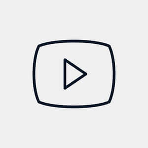 Minimalist You Tube Play Button PNG with transparent background