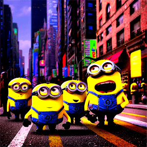 Minions in New York PNG ajw59 PNG image with transparent background