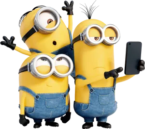 Minions_ Selfie_ Time PNG Image