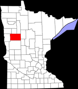 Blank Map Of Minnesota With Counties, HD Png Download PNG