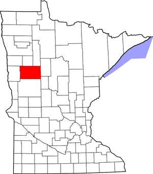 Minnesota Counties Highlighted Map PNG Image