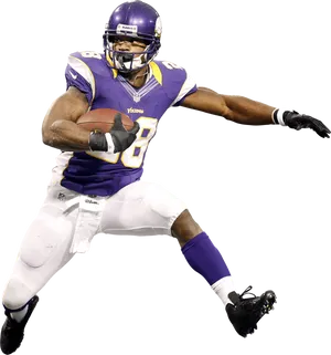 Minnesota Vikings Football Player Action PNG Image