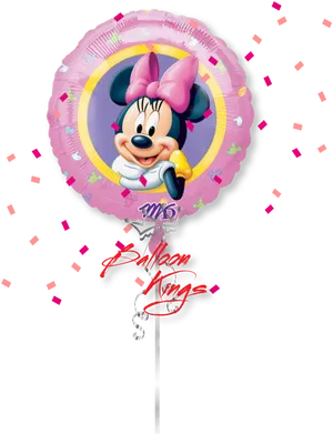 Minnie Mouse Balloon Celebration PNG Image