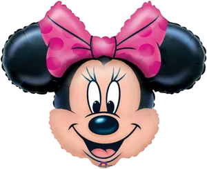 Minnie Mouse Balloon Smile PNG Image