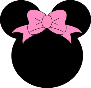 Minnie Mouse Bow Silhouette PNG Image