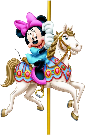 Minnie Mouse Carousel Ride PNG Image