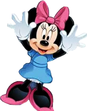 Minnie Mouse Cheerful Pose PNG Image