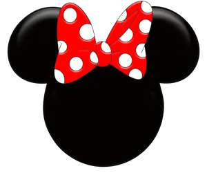 Minnie Mouse Ears Clipart PNG Image