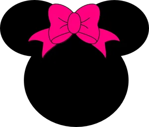 Minnie Mouse Iconwith Pink Bow PNG Image