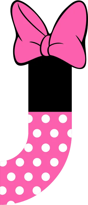 Minnie Mouse Inspired Pink Bow PNG Image