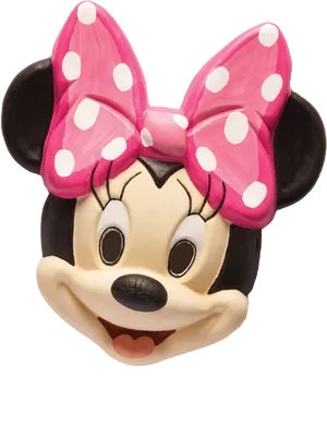 Minnie Mouse Pink Bow Head PNG Image