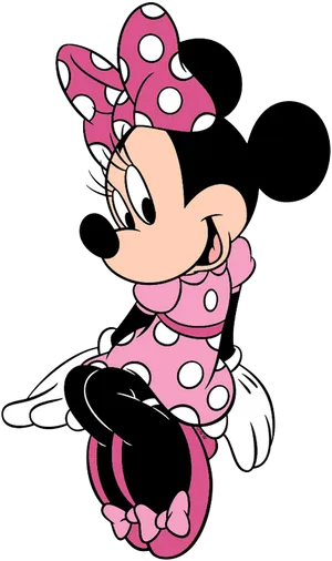 Minnie Mouse Pink Polka Dots PNG Image