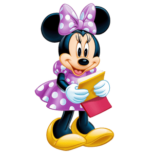 Minnie Mouse Reading Book PNG uqx22 PNG image with transparent background