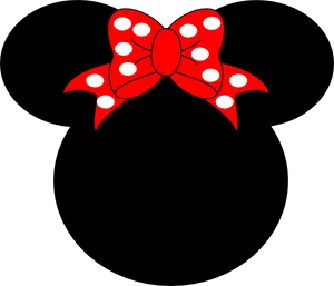 Minnie Mouse Red Bow Icon PNG Image