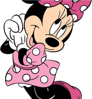 Minnie_ Mouse_ Winking_ Pose PNG Image