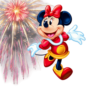 Minnie Mouse with Fireworks PNG 05032024 PNG image with transparent background