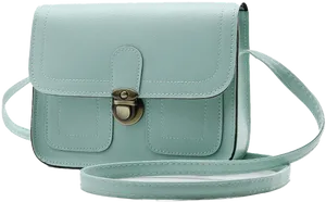 Mint Green Crossbody Bag PNG Image