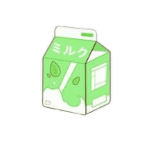 Mint Milk Carton Illustration PNG with transparent background