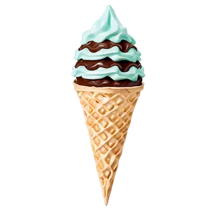 Mint Waffle Cone Png 1 PNG Image