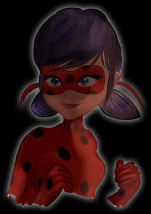 Miraculous Ladybug Cartoon Character PNG image with transparent background