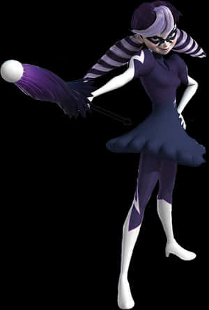 Miraculous_ Ladybug_ Character_ Fencer_ Pose PNG image with transparent background