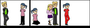 Miraculous Ladybug Comic Strip PNG image with transparent background