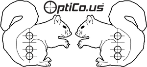 Mirrored Squirrels Optical Alignment PNG image with transparent background