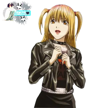 Misa_ Amane_ Death_ Note_ Anime_ Character PNG Image