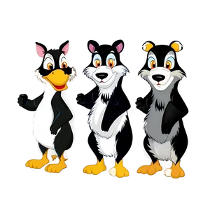 Mischevious Cartoon Animal Antics Png Euj PNG Image