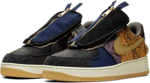 Mismatched Sneakers Design PNG Image