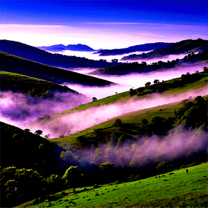 Mist Covered Hills PNG knk68 PNG image with transparent background