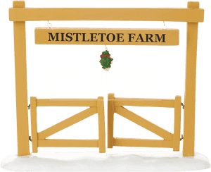Mistletoe Farm Gate - Department 56 Village Mistletoe Farm Gate Accessory PNG with transparent background