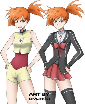 Misty Classicand Updated Outfits PNG Image