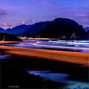 Misty Oregon Coastline Png Rwl2 PNG Image