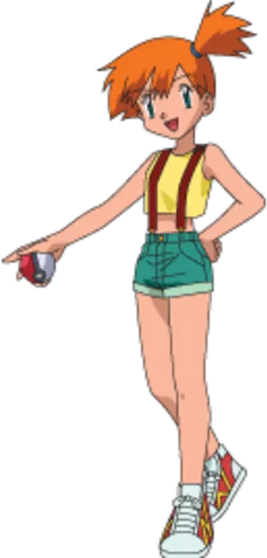 Misty Pokemon Character Pose PNG Image