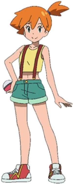 Misty Pokemon Character Pose PNG Image